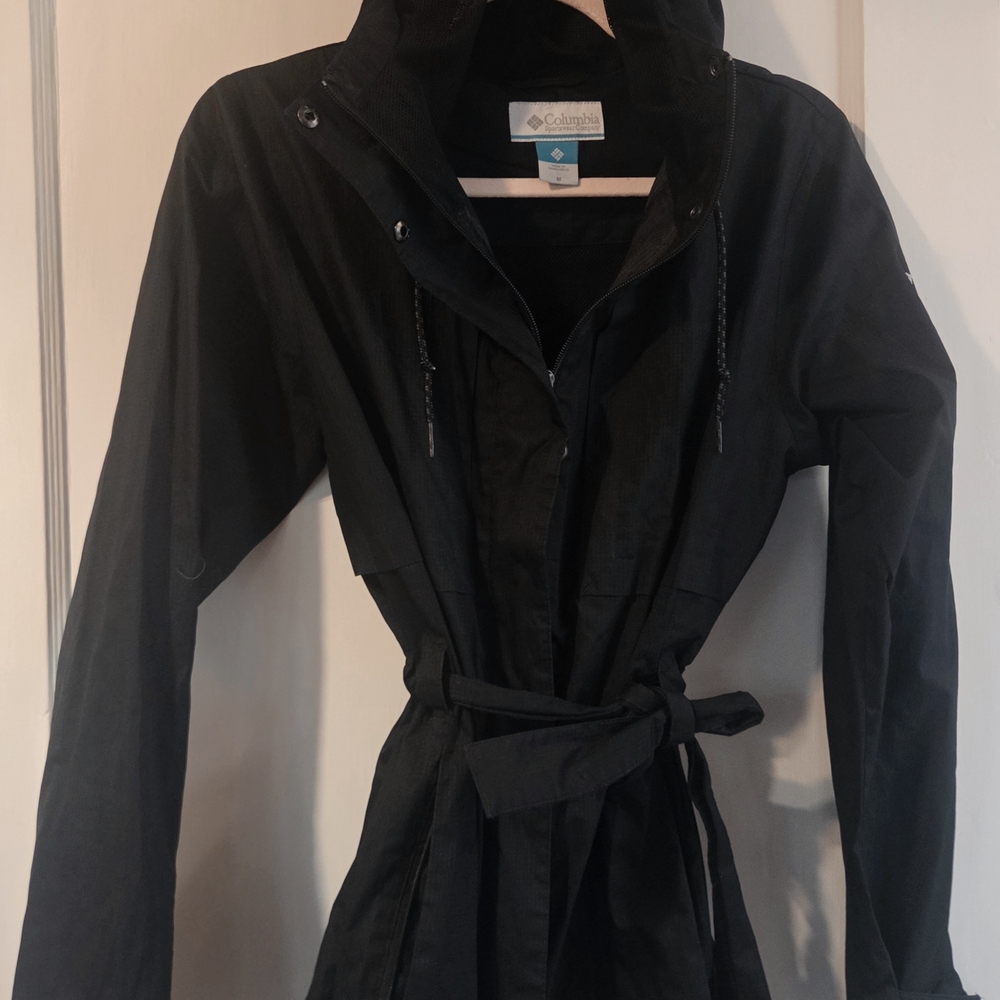 Vintage Y2K Columbia Rain Coat - Black-Lightweight- Excellent Condition!